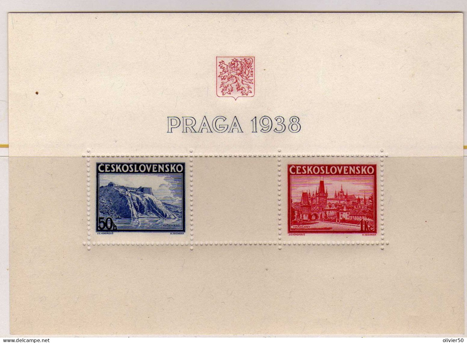 Tchecoslovaquie - 1938 - BF - Exposition Philatelique - Neuf** - MNH - Blocks & Kleinbögen