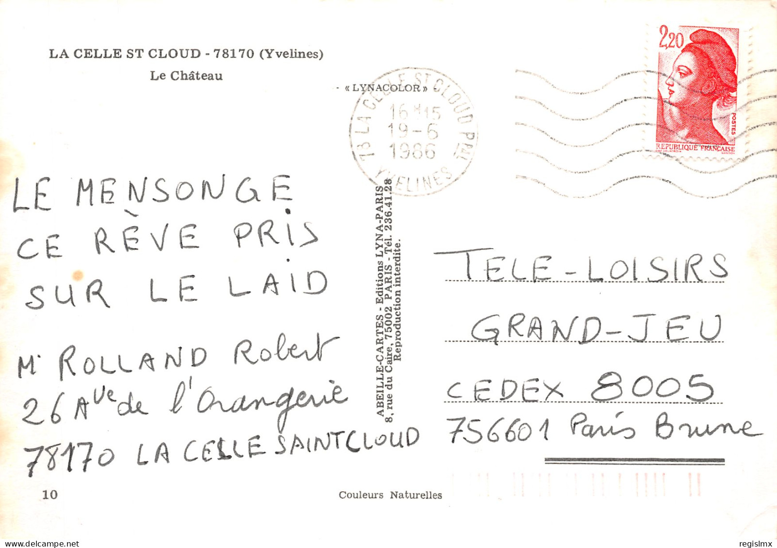 78-LA CELLE SAINT CLOUD-N°T2202-B/0211 - La Celle Saint Cloud