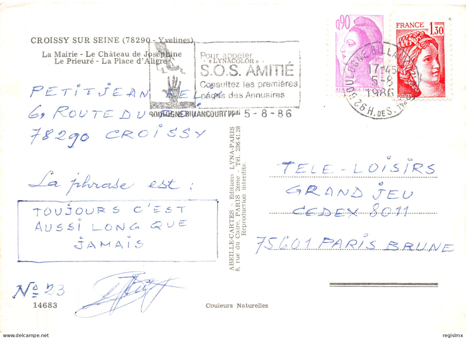 78-CROISSY SUR SEINE-N°T2202-B/0015 - Croissy-sur-Seine