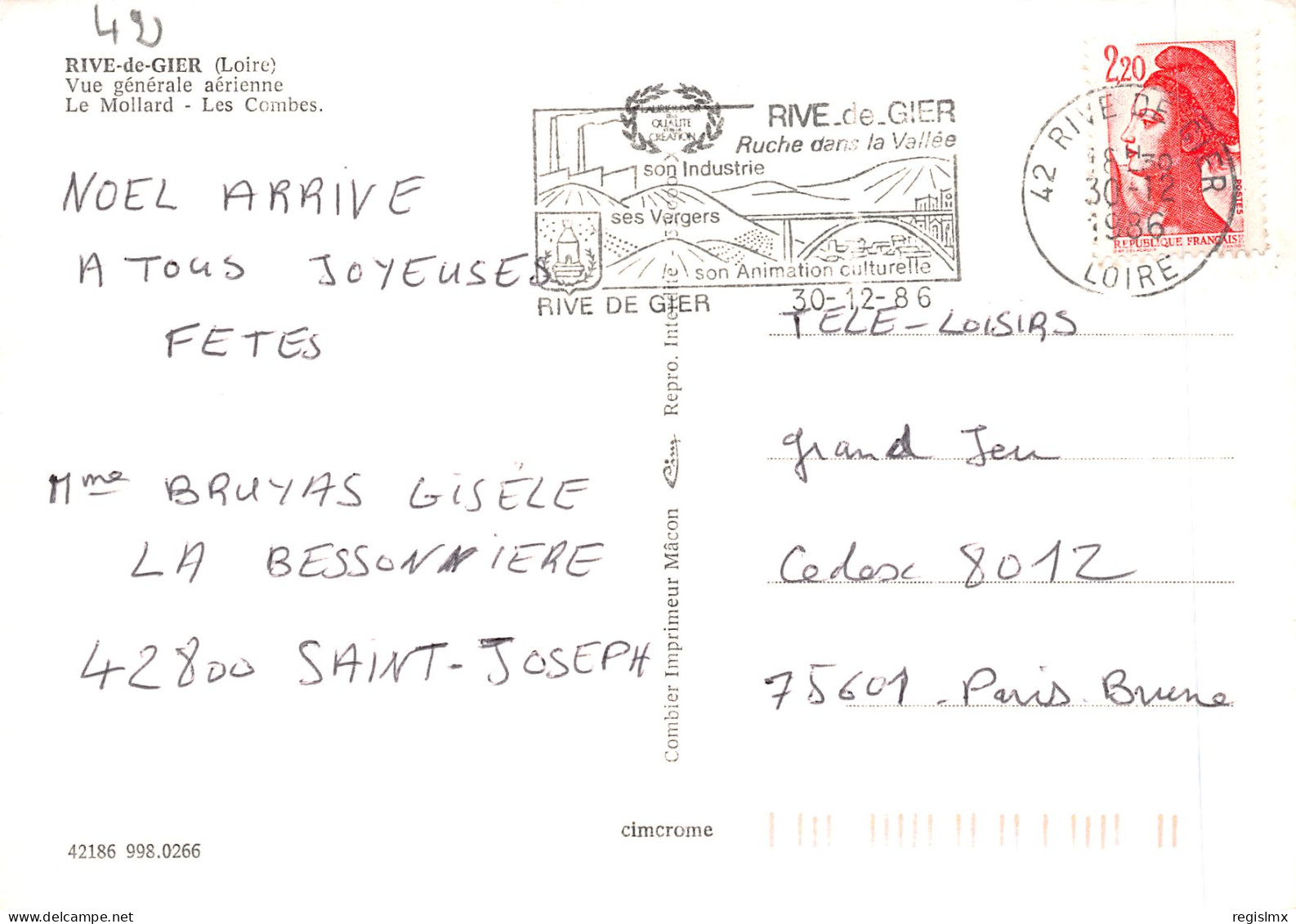 42-RIVE DE GIER-N°T2202-D/0163 - Rive De Gier