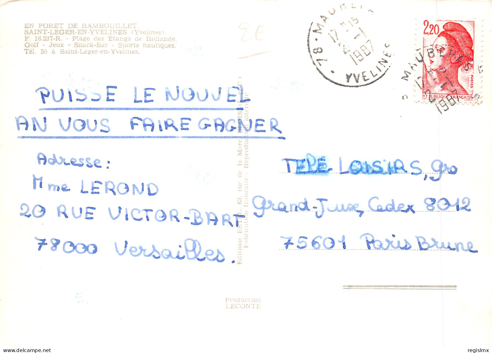78-SAINT LEGER EN YVELINES-N°T2202-C/0321 - St. Leger En Yvelines