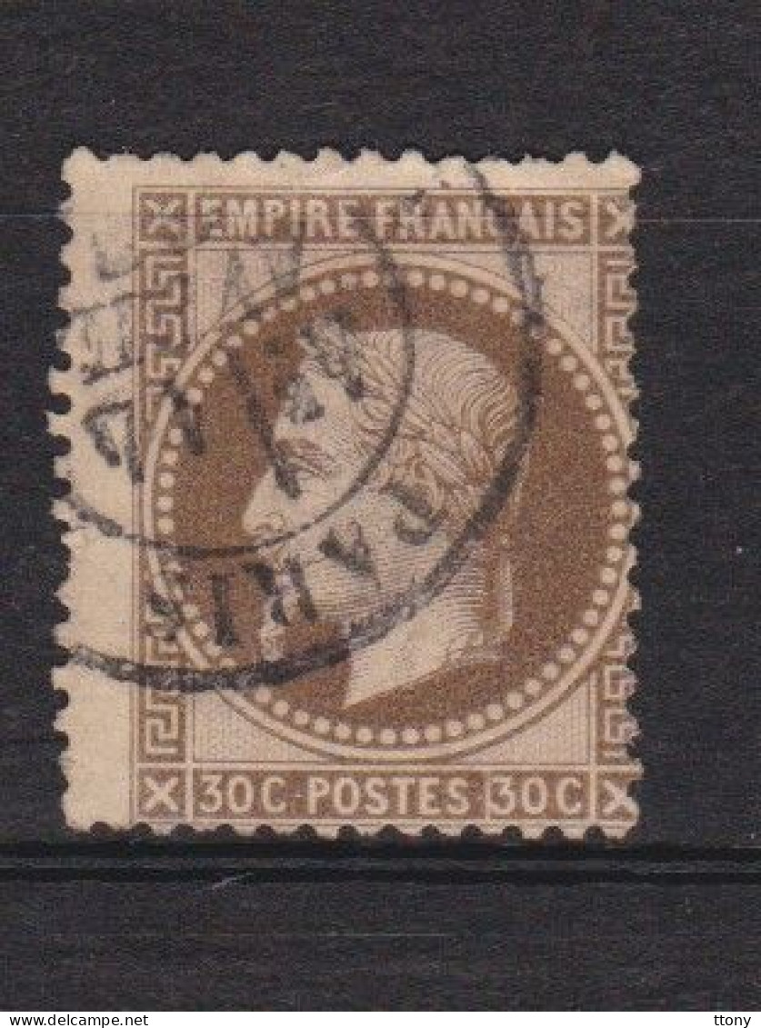 Un Timbre N° 30    Napoléon III   Lauré   30 C  Brun  Oblitéré - 1863-1870 Napoléon III Lauré