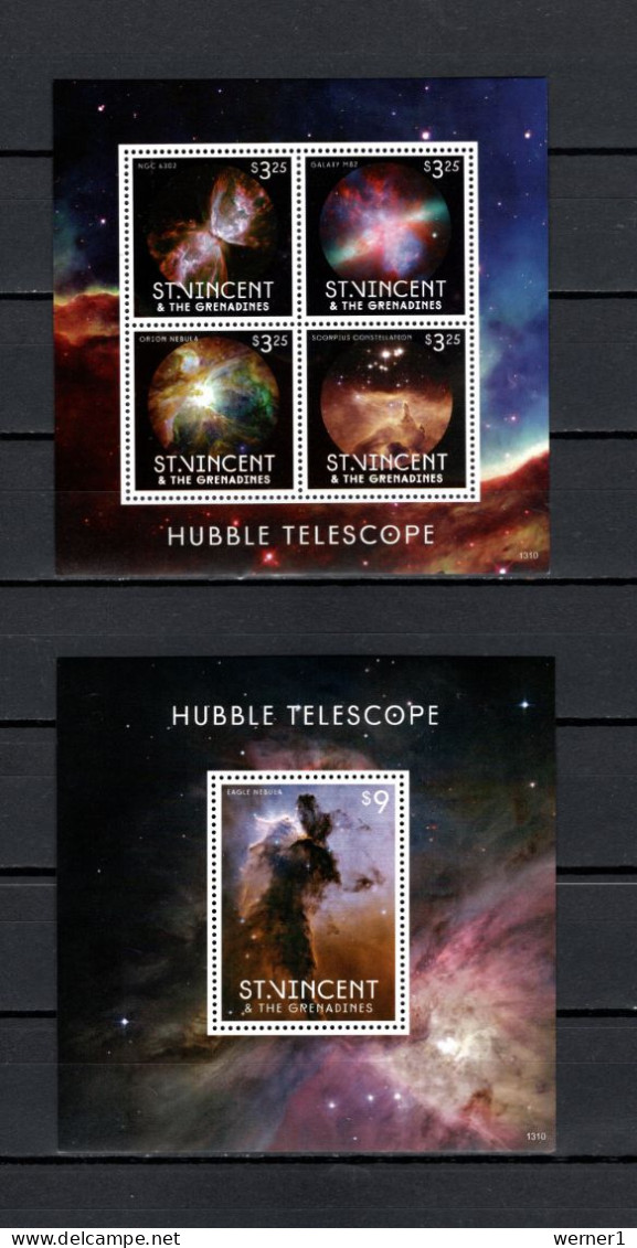 St. Vincent 2013 Space, Hubble Telescope Sheetlet + S/s MNH - Noord-Amerika