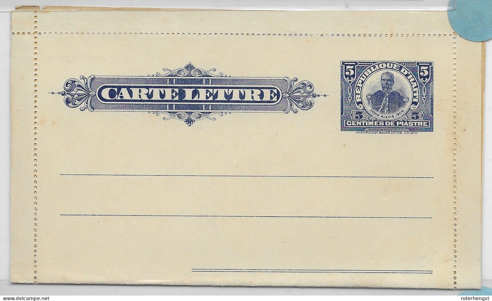 Haiti Mint Stationary 1906 - Haïti