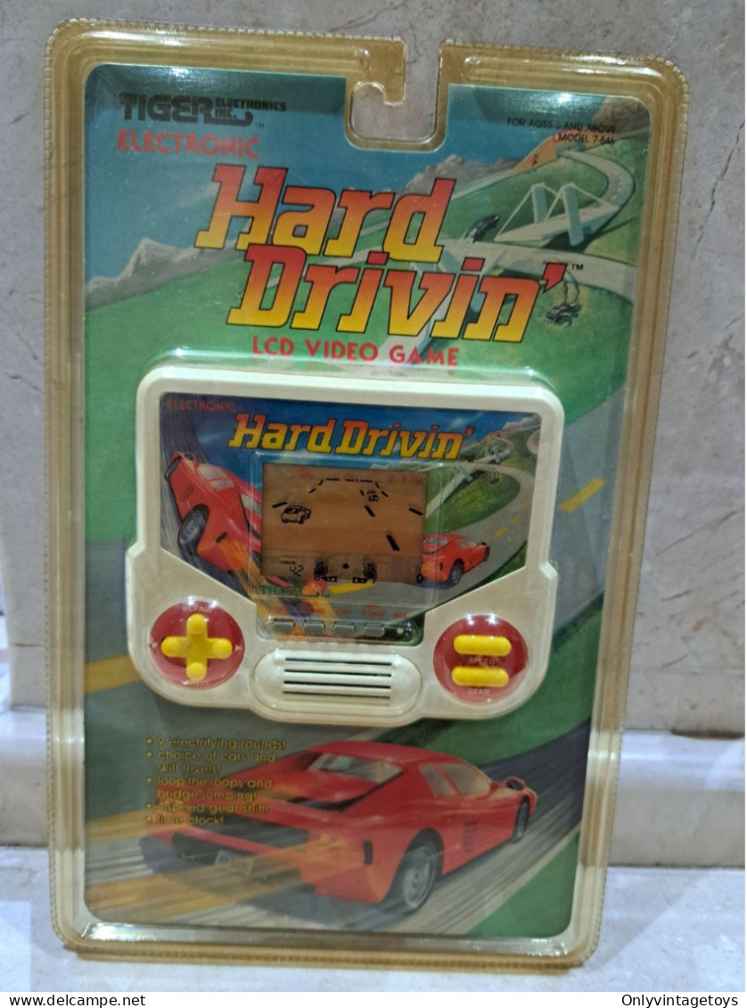 HARD DRIVING LCD TIGER VIDEO GAME RARE VINTAGE NEW AND SEALED - Jouets Anciens