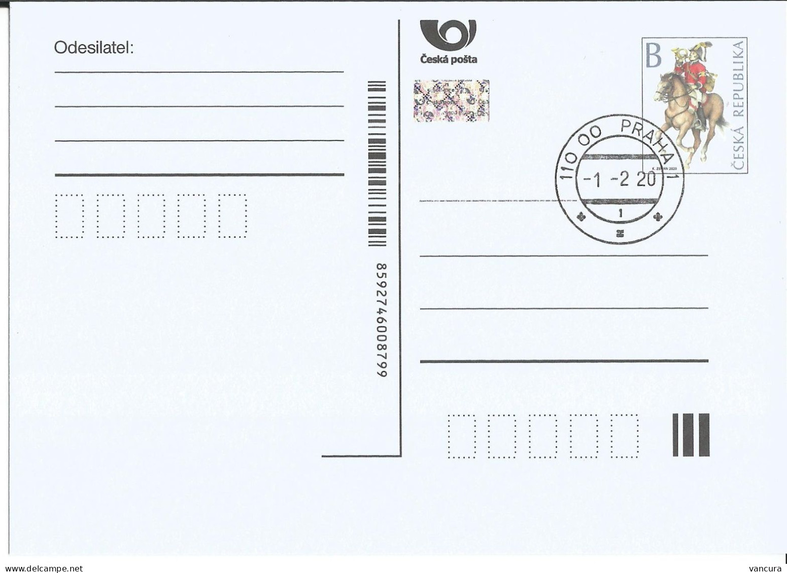 CDV 188 Czech Republic Post Uniform 2020 - Cartoline Postali