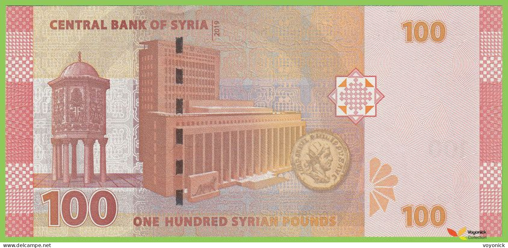 Voyo SYRIA 100 Syrian Pounds 2019 P113b B633a M/02 UNC - Syrië