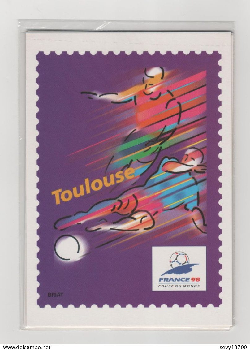 Pret à Poster Coupe Du Monde De Football (sous Blister) 4 Cartes Postales Année 1996 - Ungebraucht