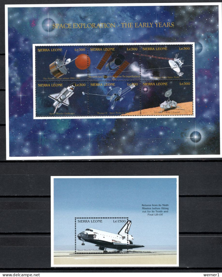 Sierra Leone 1996 Space Exploration - The Early Years Sheetlet + S/s MNH - Africa