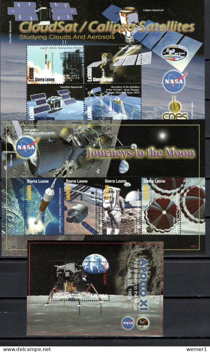 Sierra Leone 2006 Space Achievement 2 Sheetlets + S/s MNH - Africa