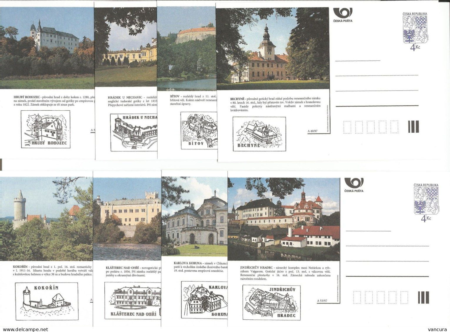 CDV 25 B - Czech Republic Castles And Mansions 1997 - Schlösser U. Burgen
