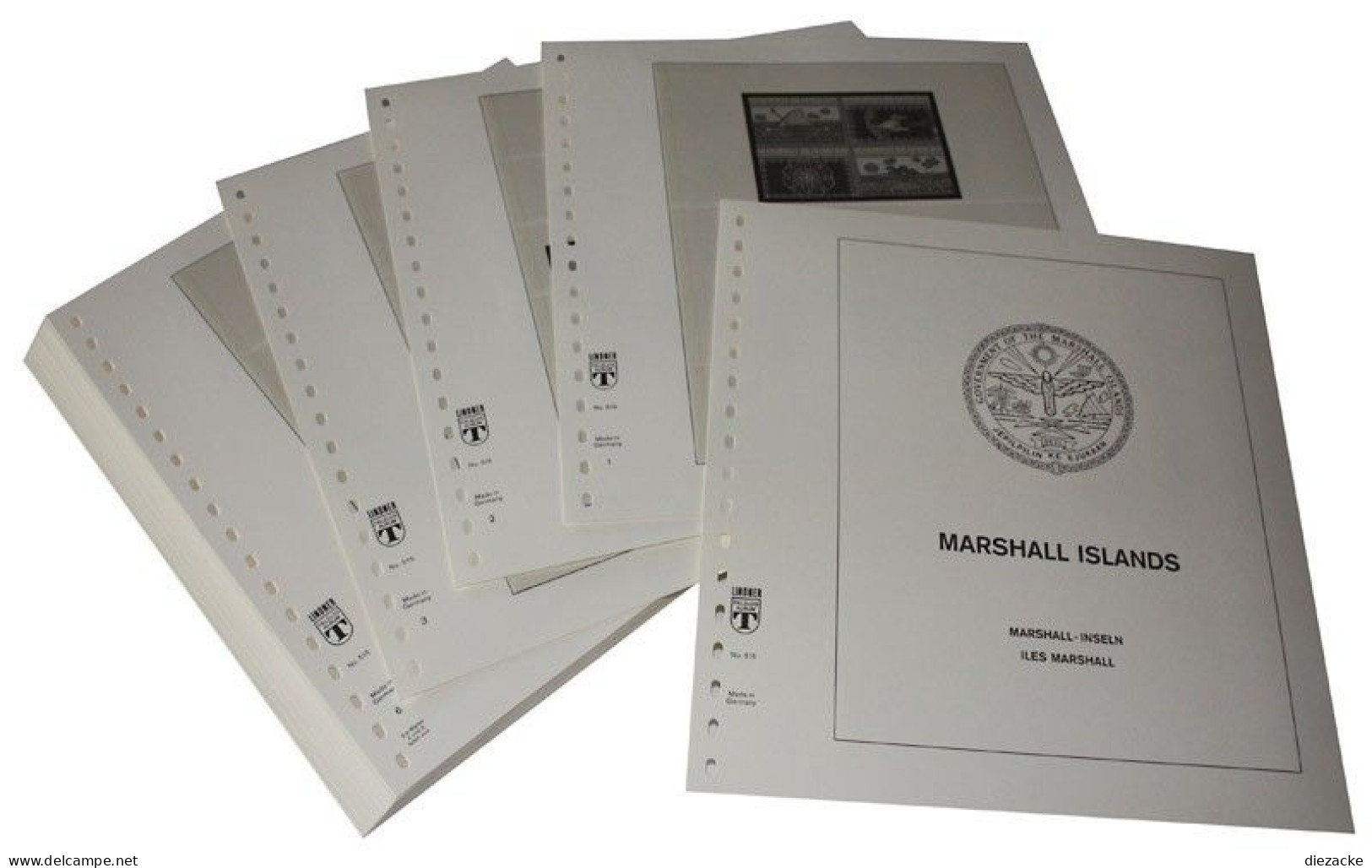 Lindner-T Marshall Inseln 1984-1992 Vordrucke 515 Neuware ( - Afgedrukte Pagina's