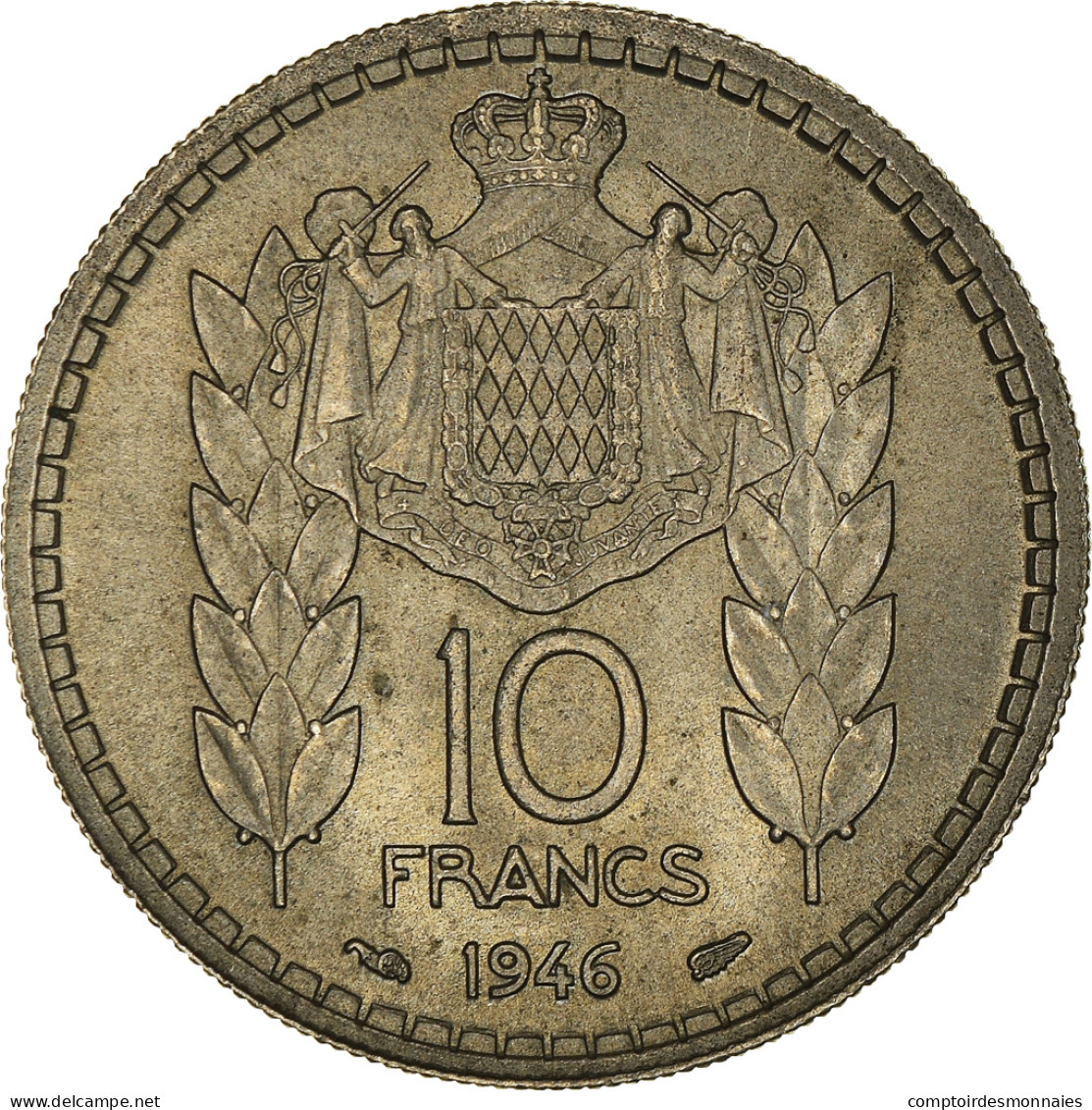 Monnaie, Monaco, Louis II, 10 Francs, 1946, TB+, Cupro-nickel, Gadoury:MC136 - 1922-1949 Louis II