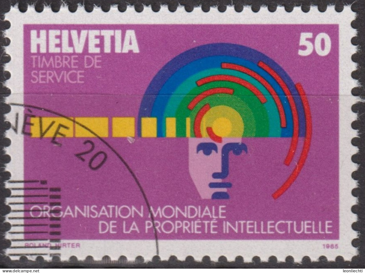 1985 CH / Dienstmarke OMPI ° Mi:CH-OMPI 5, Yt:CH S463, Zum:CH-OMPI , Ergänzungswert, Geistiges Eigentum - Dienstzegels