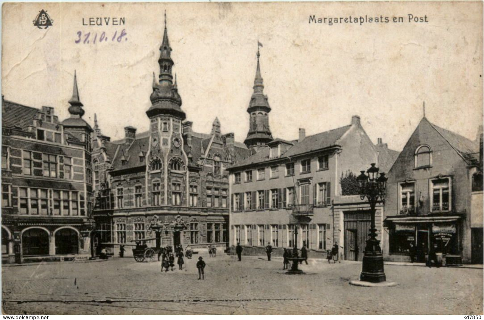 Leuven - Margaretaplaats En Post - Feldpost - Leuven