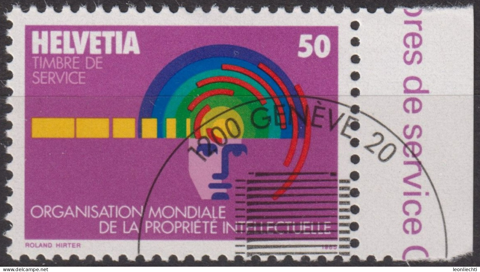 1985 CH / Dienstmarke OMPI ° Mi:CH-OMPI 5, Yt:CH S463, Zum:CH-OMPI , Ergänzungswert, Geistiges Eigentum - Service