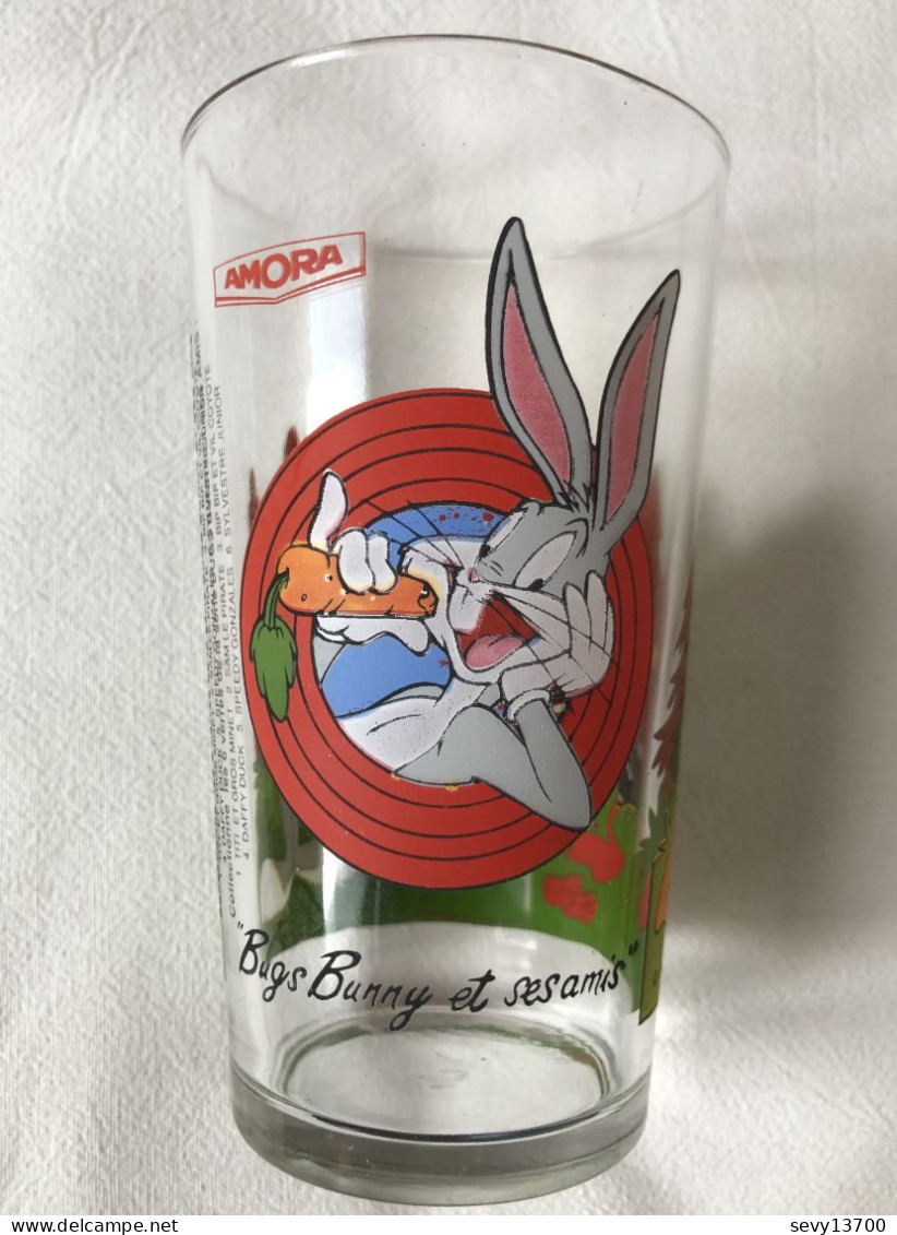 Grand Verre à Moutarde Bugs Bunny Et Ses Amis - Warner Bros Année 1993 - Vasos