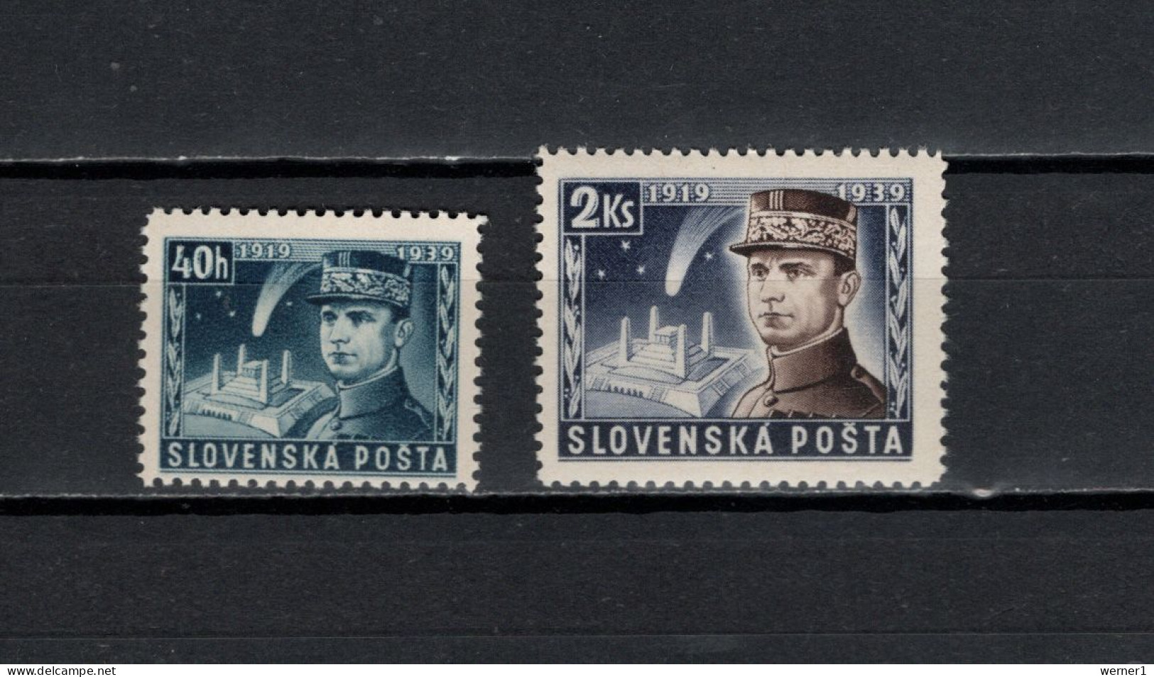 Slovakia 1939 Space, Milan Stefanik 2 Stamps MNH - Europa
