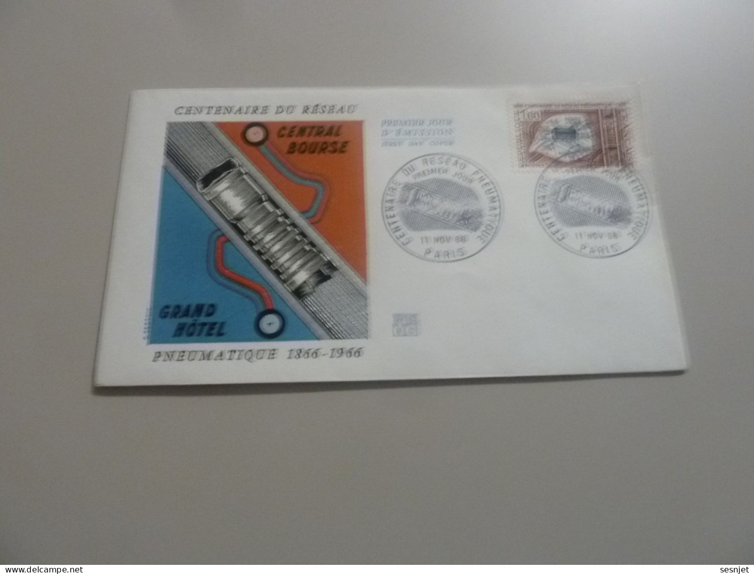 Paris - La Poste Pneumatique - 1f.60 - YT 1498 - Enveloppe Philatélique Premier Jour D'Emission Fos 06 - Année 1966 - - Oblitérés