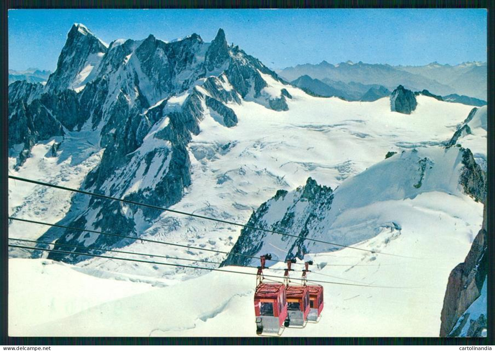 Francia Chamonix L'Aiguille Du Midi Teleferica Foto FG Cartolina MZ4681 - Forli