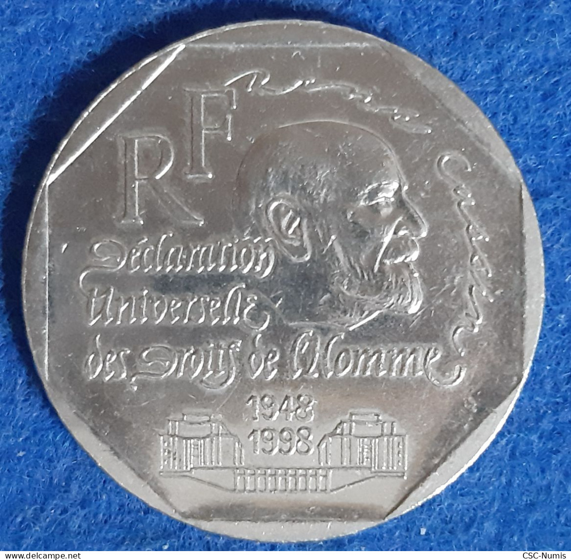 (CG#131) - Cinquième République - 2 Francs 1998 - René Cassin - Gedenkmünzen