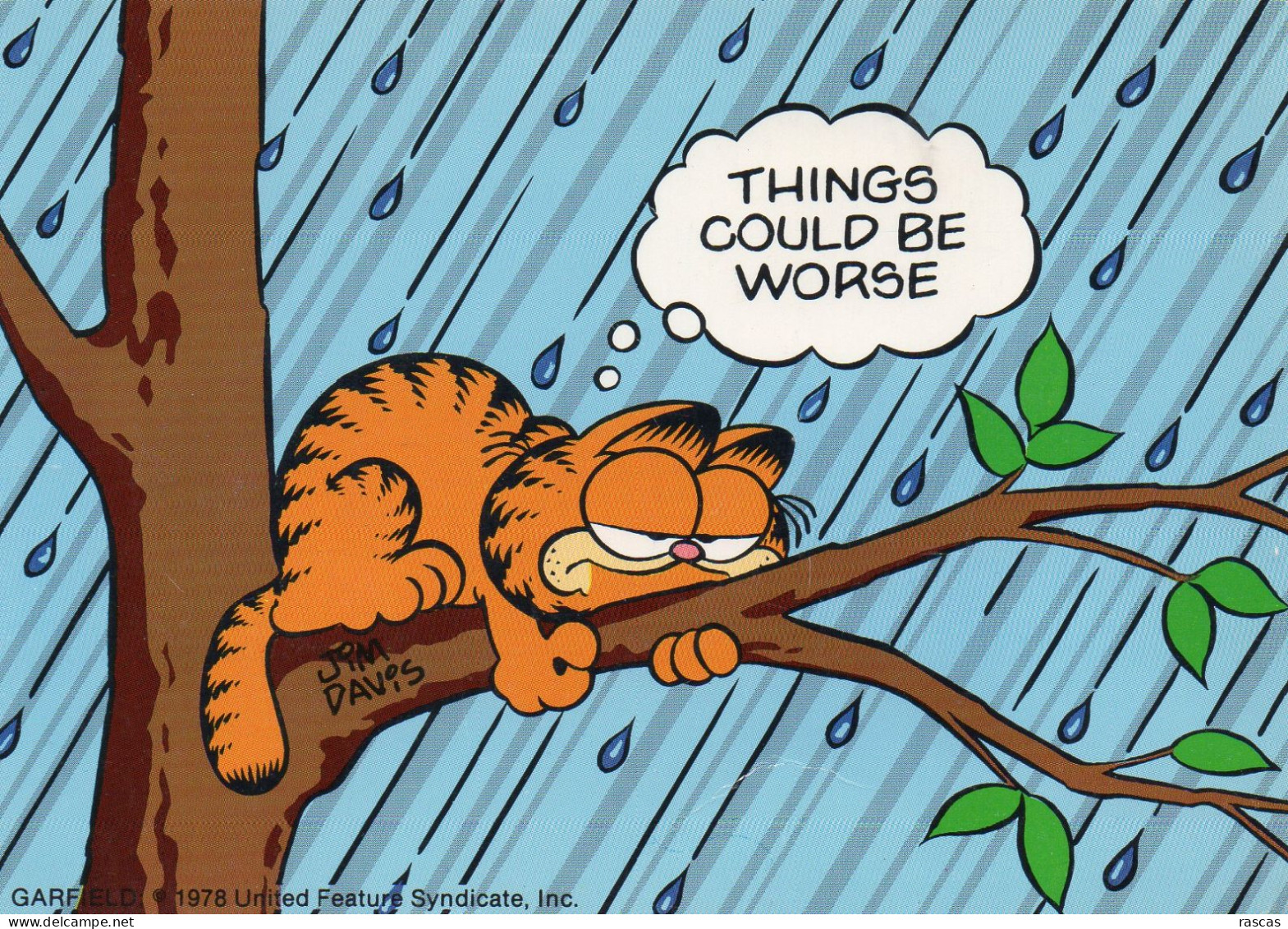 CPM - L - ILLUSTRATEUR JIM DEVIS - LE CHAT GARFIELD - THINGS COULD BE WORSE - Contemporain (à Partir De 1950)