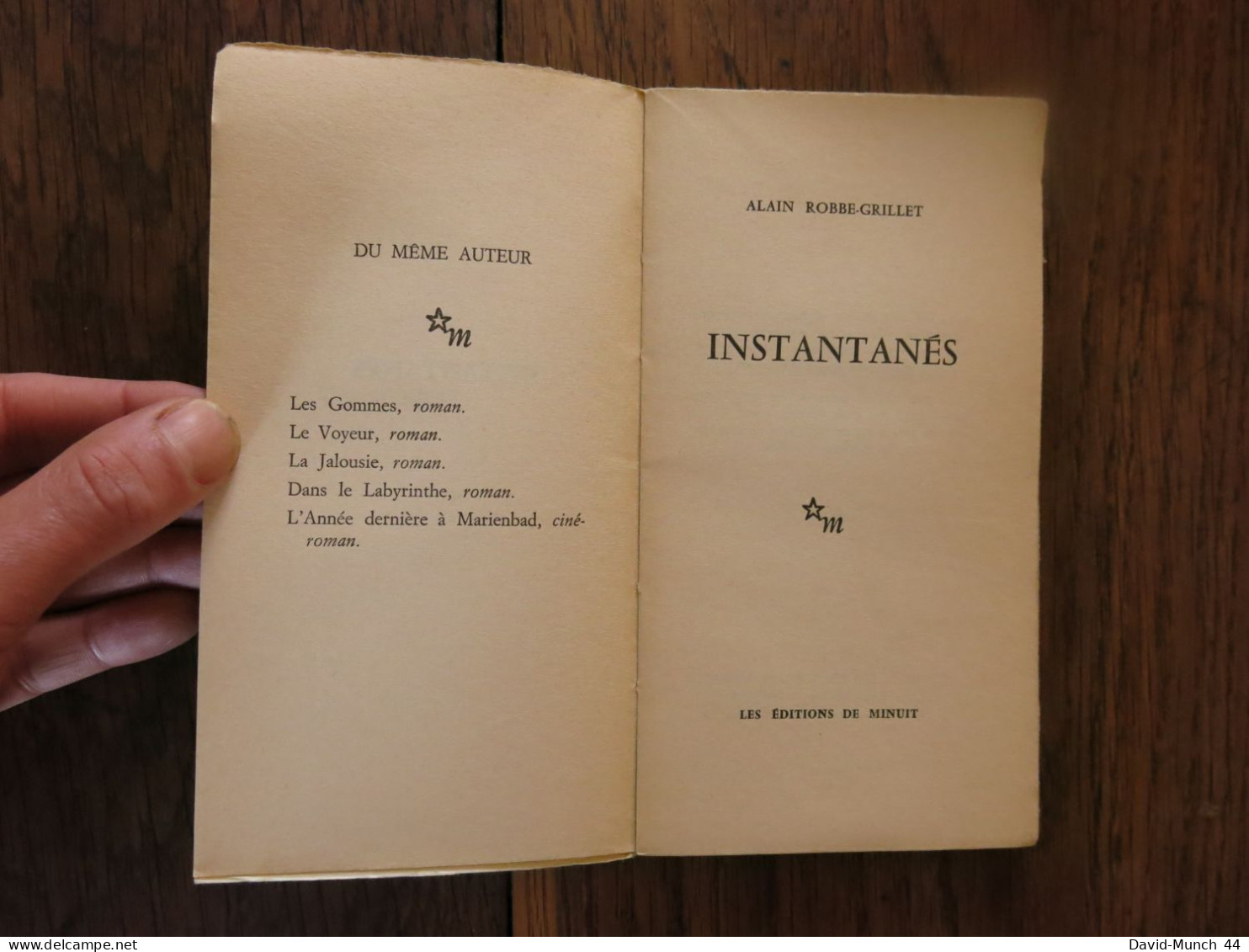 Instantanés De Alain Robbe-Grillet. Les éditions De Minuit. 1962 - Otros Clásicos