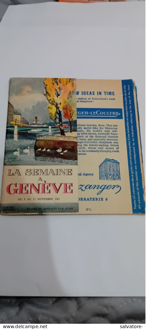 LA SEMAINE A GENEVE 1961 - Pubblicitari