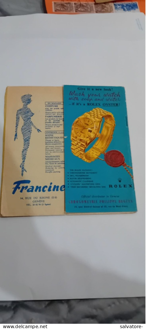 LA SEMAINE A GENEVE 1961 - Pubblicitari