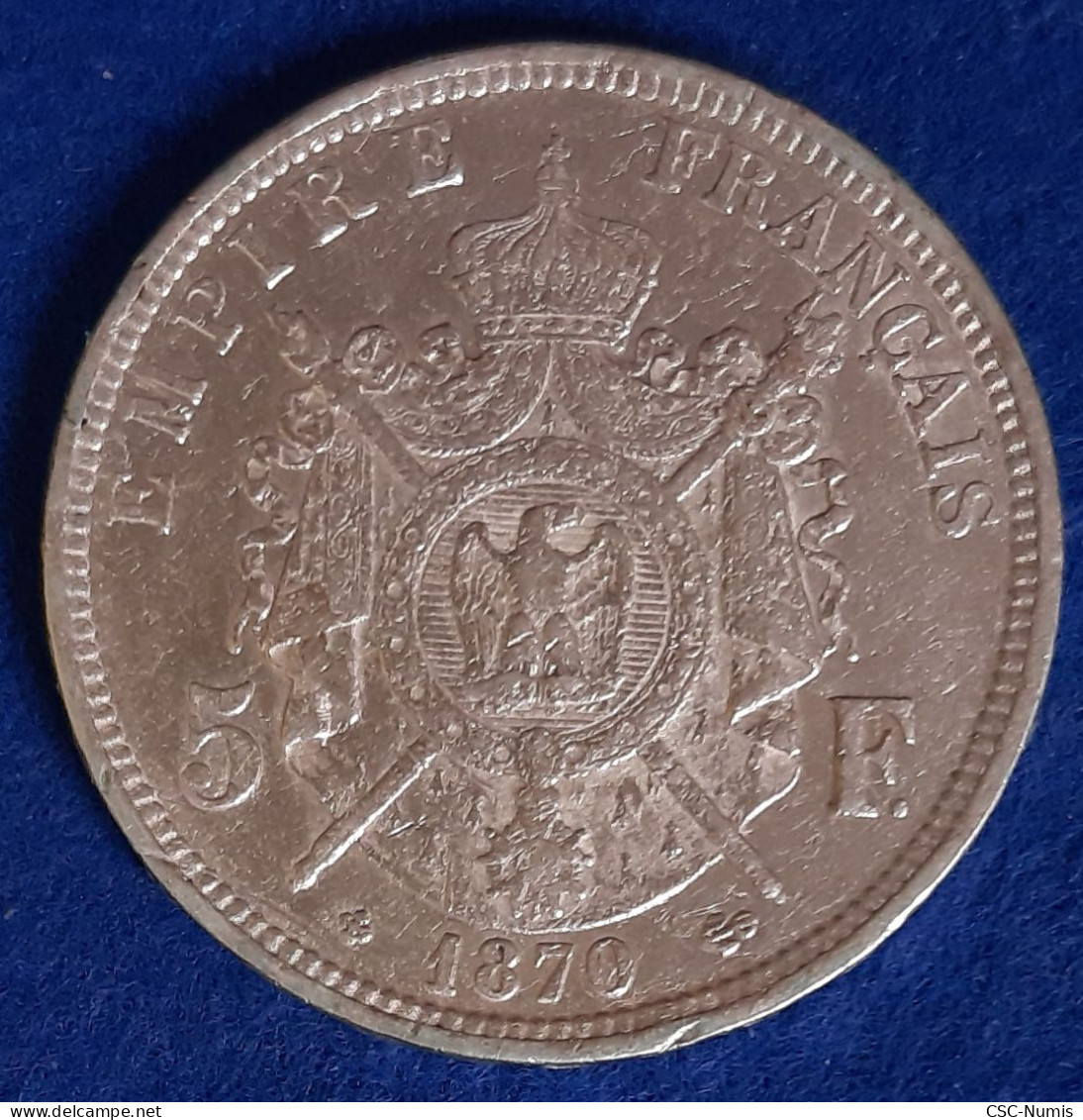 (CG#025) - Napoléon III - 5 Francs 1870 BB, Strasbourg - 5 Francs