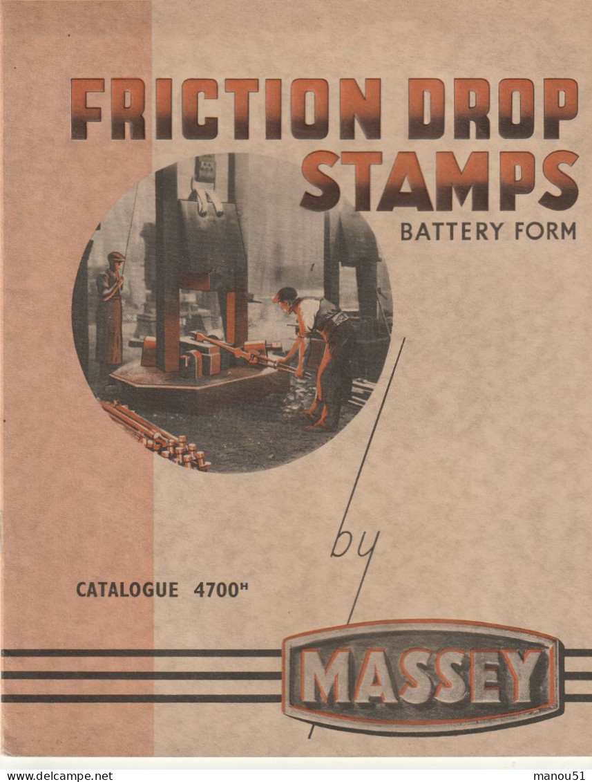 MACHINES-OUTILS  Catalogue MASSEY ; Friction Drop Stamps  Battery Form - Other & Unclassified