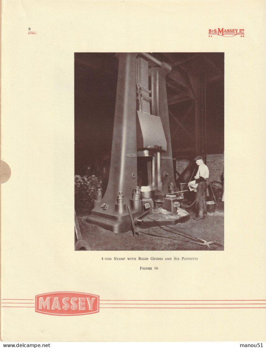 MACHINES-OUTILS  Catalogue MASSEY ; Friction Drop Stamps  Battery Form - Other & Unclassified