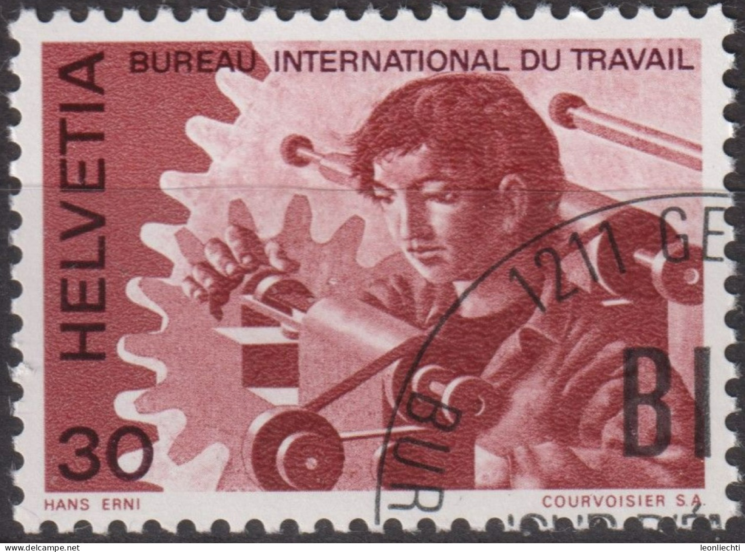 1975 CH / Dienstmarke BIT ° Mi:CH-BIT 105, Yt:CH S443, Zum:CH-BIT 106, Mann An Der Drehbank - Dienstzegels