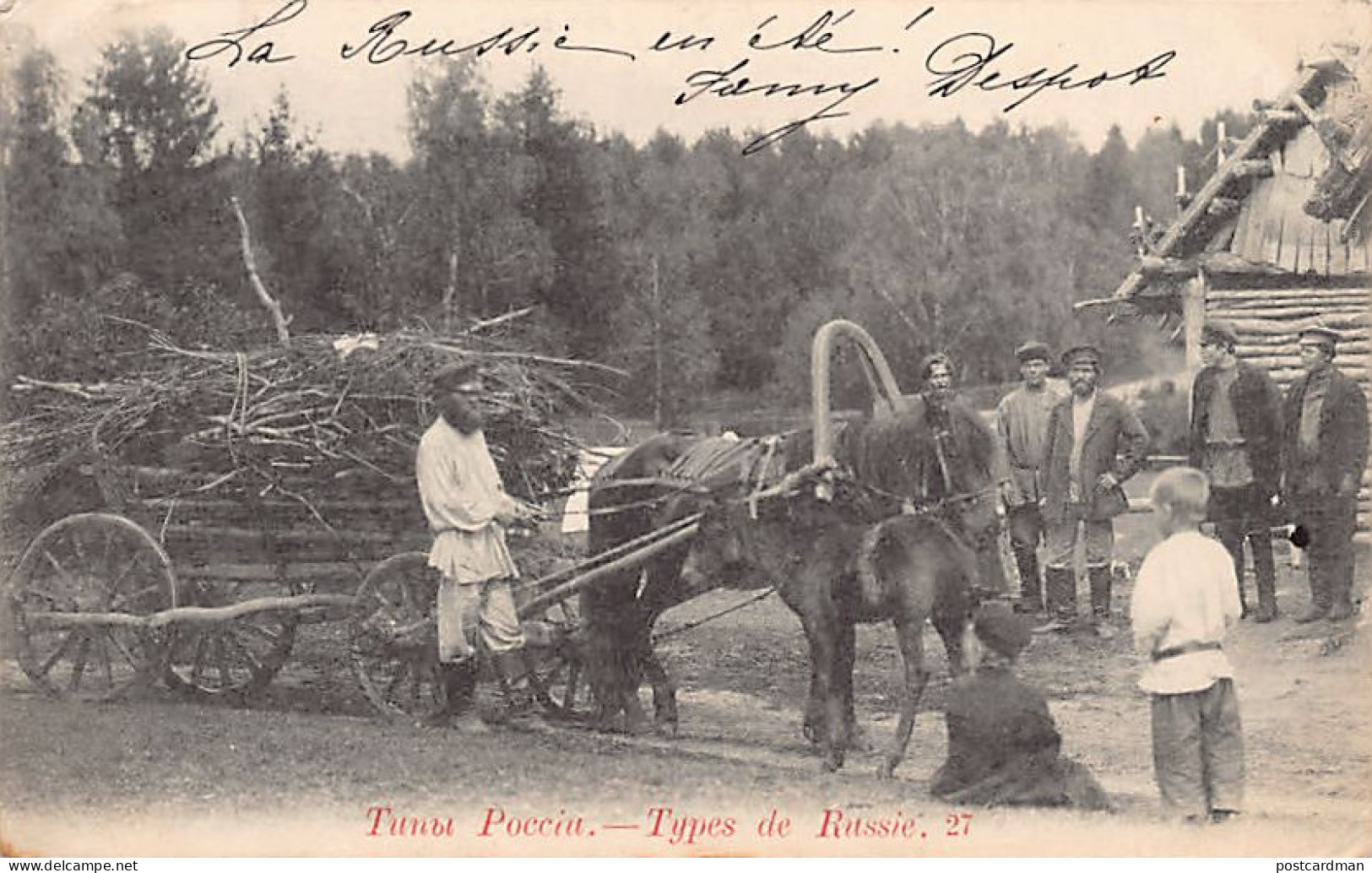 Types Of Russia - Carting Wood - Publ. Scherer, Nabholz And Co. 27 - Russia