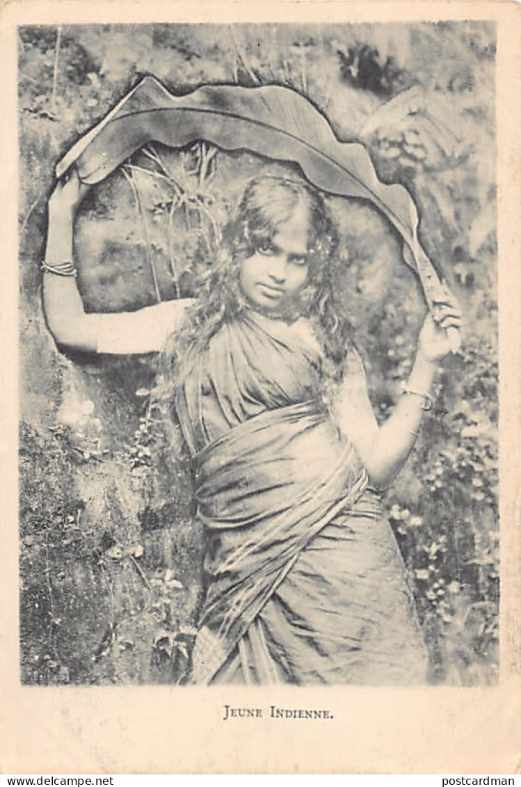 India - Young Indian Girl With A Palm Leaf - Publ. Francisc. Miss. (Vanves, France) - India