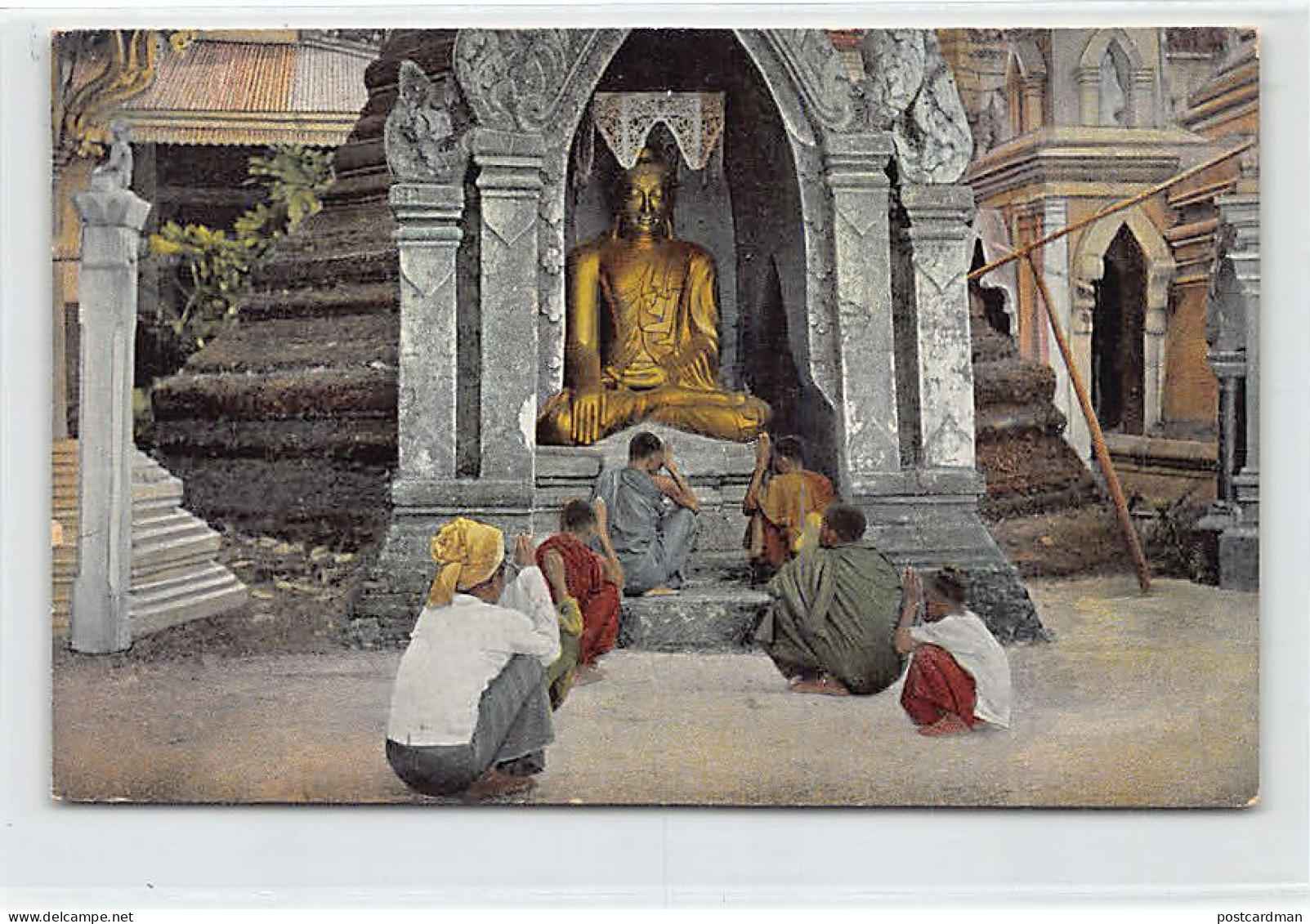 MYANMAR Burma - Buddhists, In Front Of The Idol - Publ. Evang. Luth. Mission Serie Indien II - 1 - Myanmar (Birma)