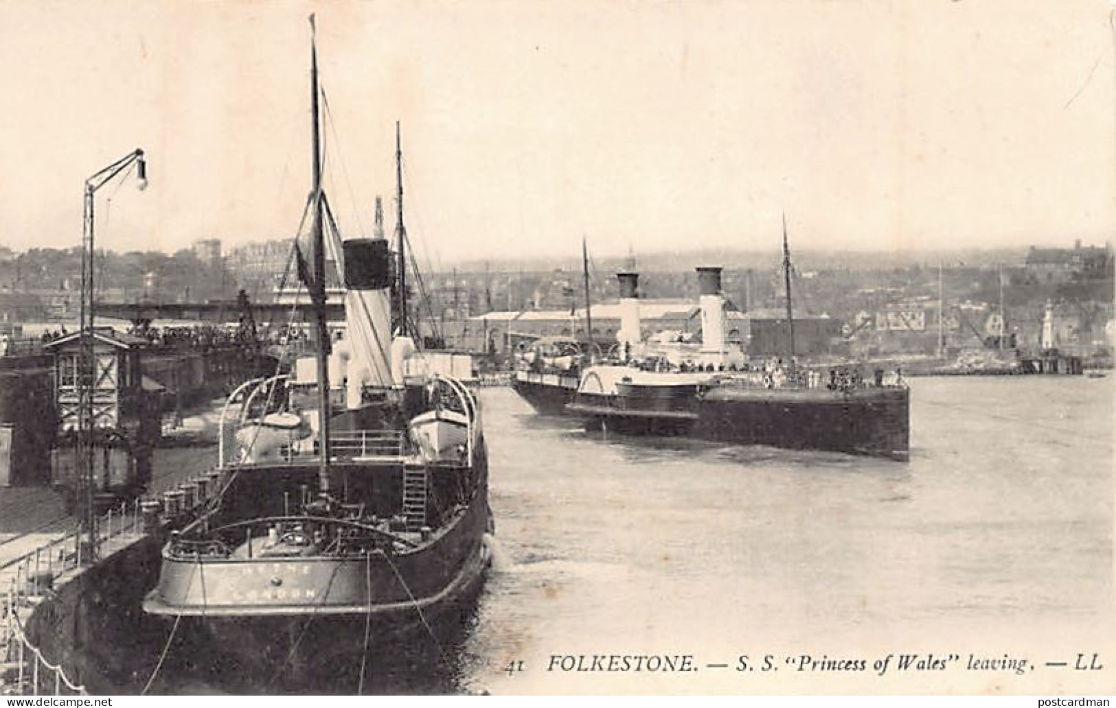 England - FOLKESTONE - S.S. Princess Of Wales Leaving - Publ. Levy L.L. 41 - Folkestone