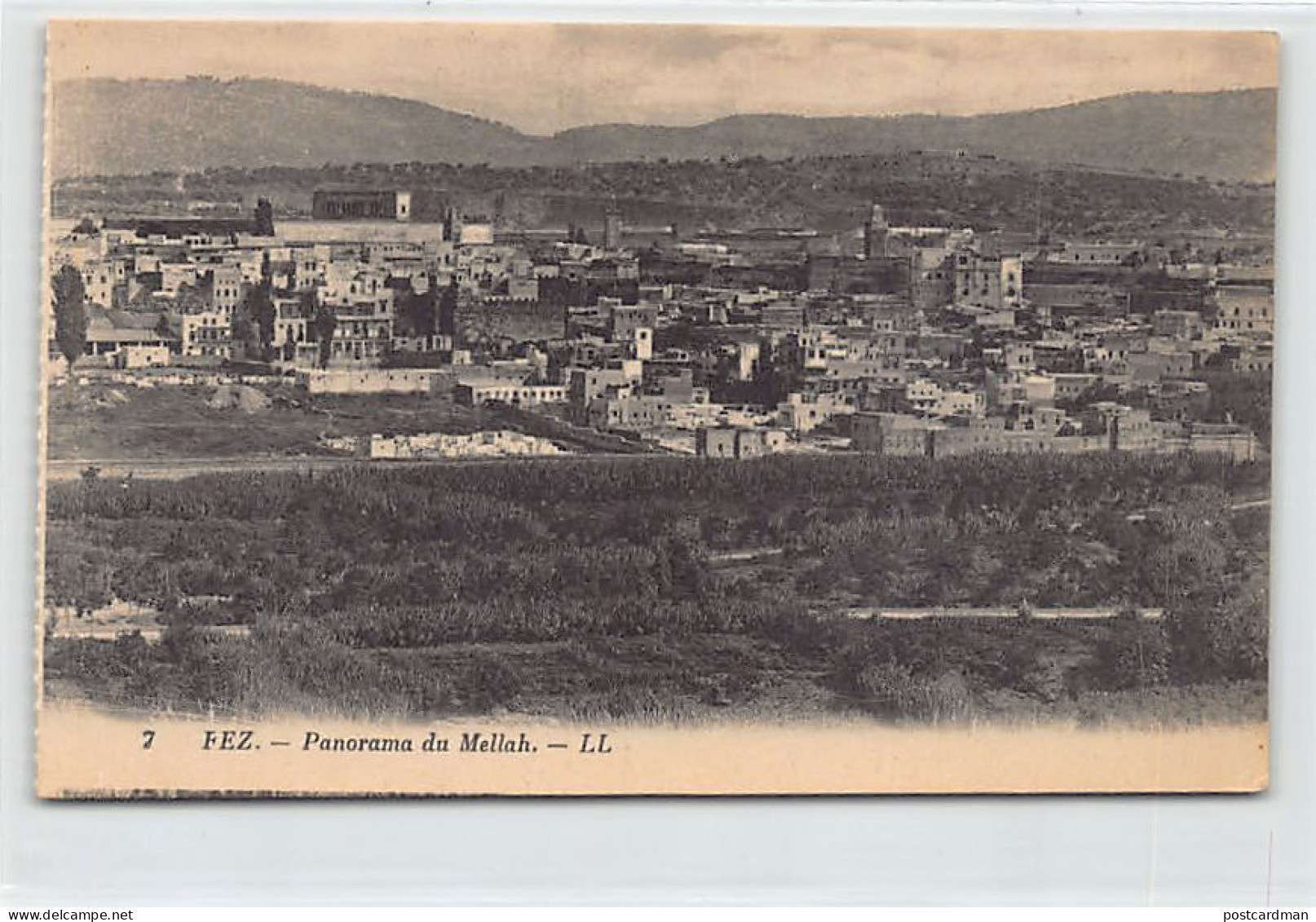 Judaica - MAROC - Fez (Fès) - Panorama Du Mellah, Quartier Juif - Ed. Lévy L.L. 7 - Judaisme