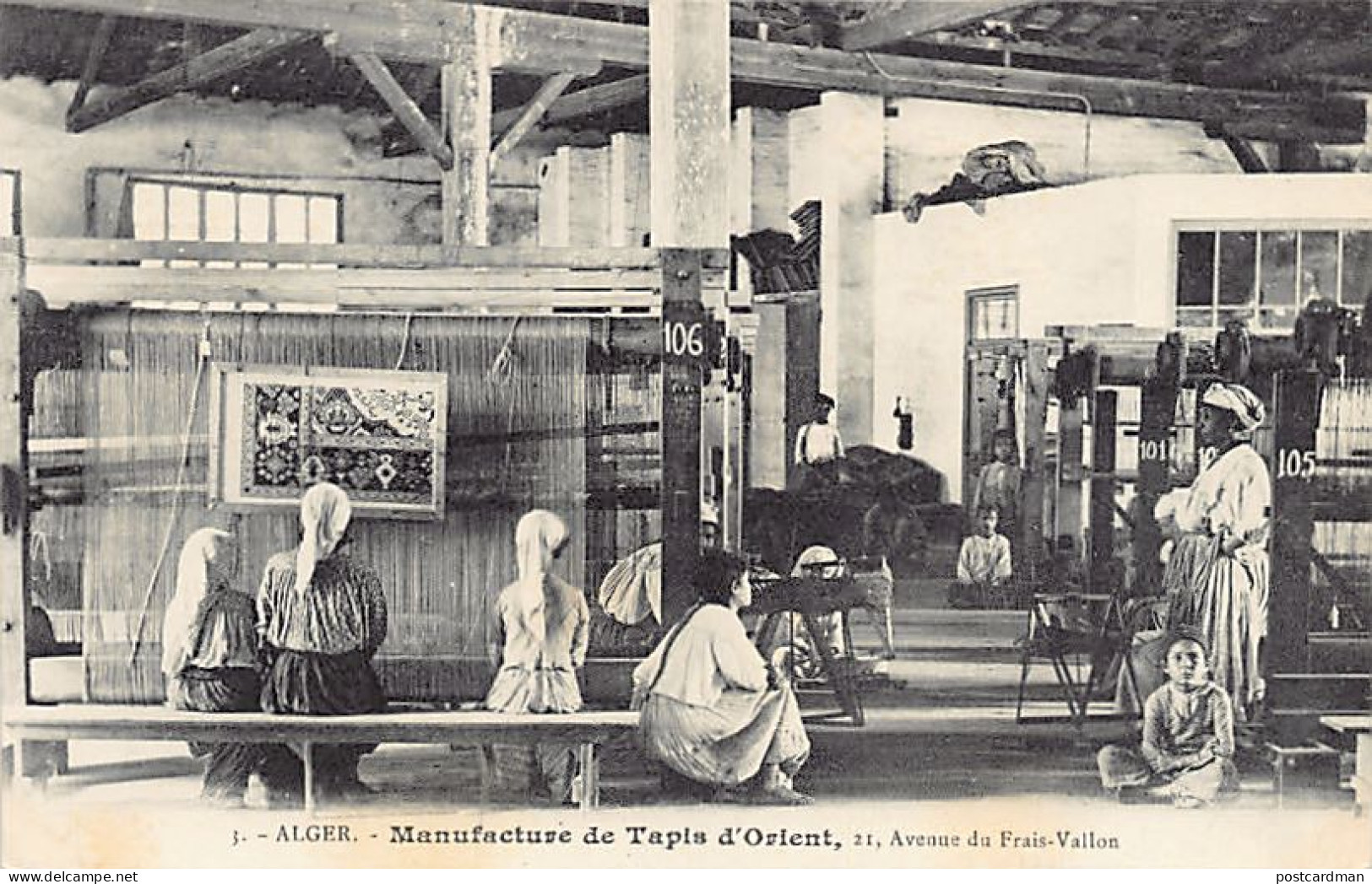 Algérie - ALGER - Manufacture De Tapis D'Orient, 21 Avenue Du Frais-Vallon - Ed. Inconnu 3 - Beroepen