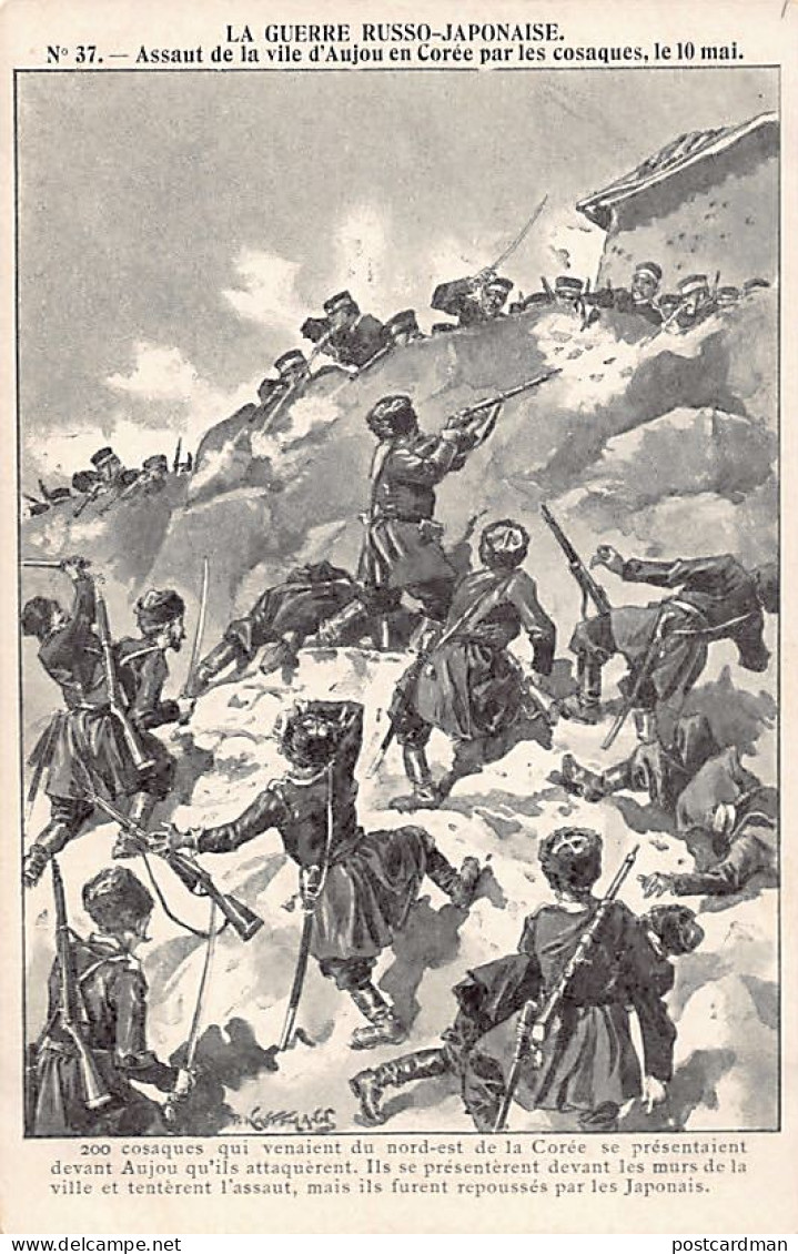 Korea - RUSSO JAPANESE WAR - Attack On The Town Of Anju By The Cossacks On May 10, 1904 - Corée Du Nord
