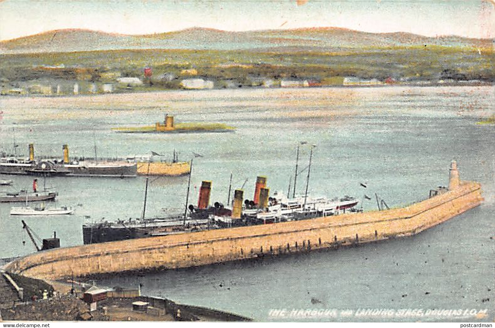 Isle Of Man - DOUGLAS - The Harbour And Landing Stage - Publ. Unknown  - Isla De Man