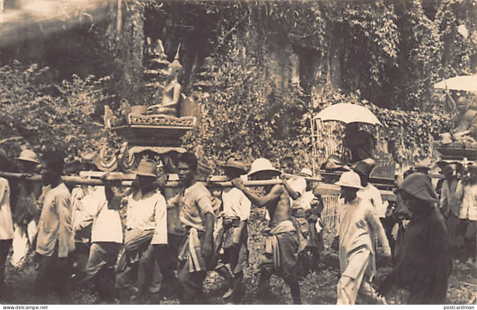 Laos - Procession Bouddhique - CARTE PHOTO - Ed. Inconnu  - Laos