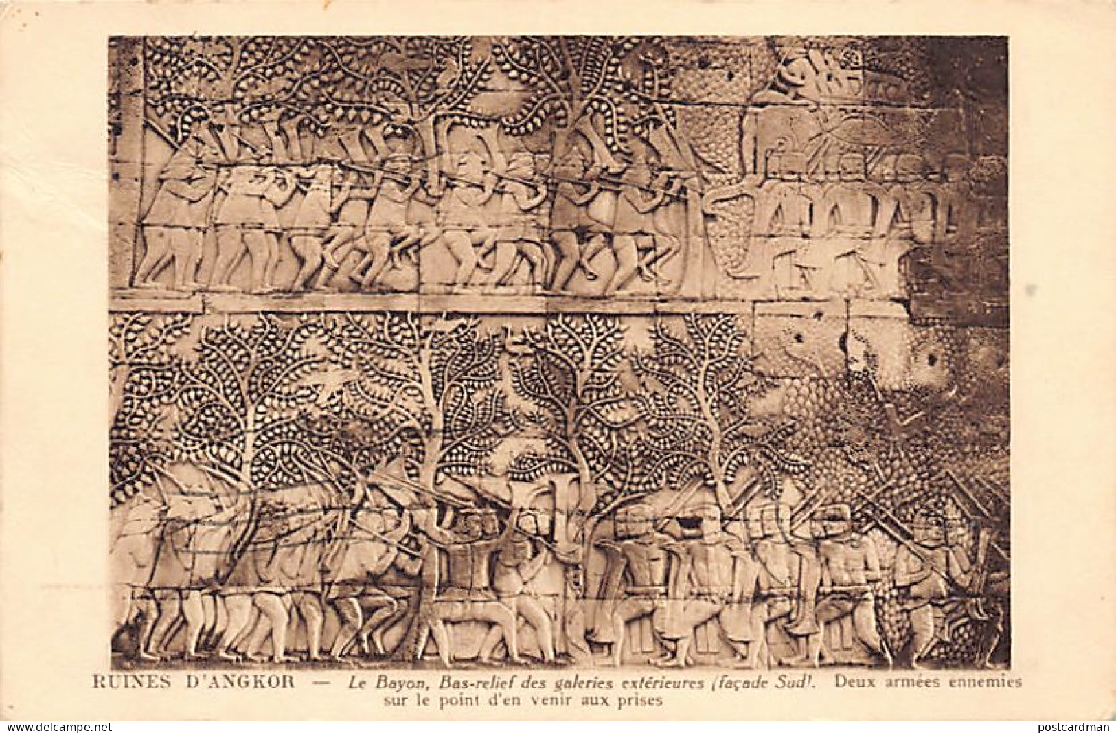 Cambodge - Ruines D'Angkor - Le Bayon, Bas-relief Des Galeries Extérieures - Ed. Nadal 107 - Cambodge