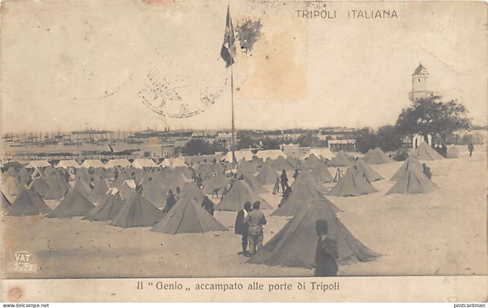 Libya - ITALIAN TRIPOLI - The Engineer Corps Camped At The Gates Of Tripoli - Libia