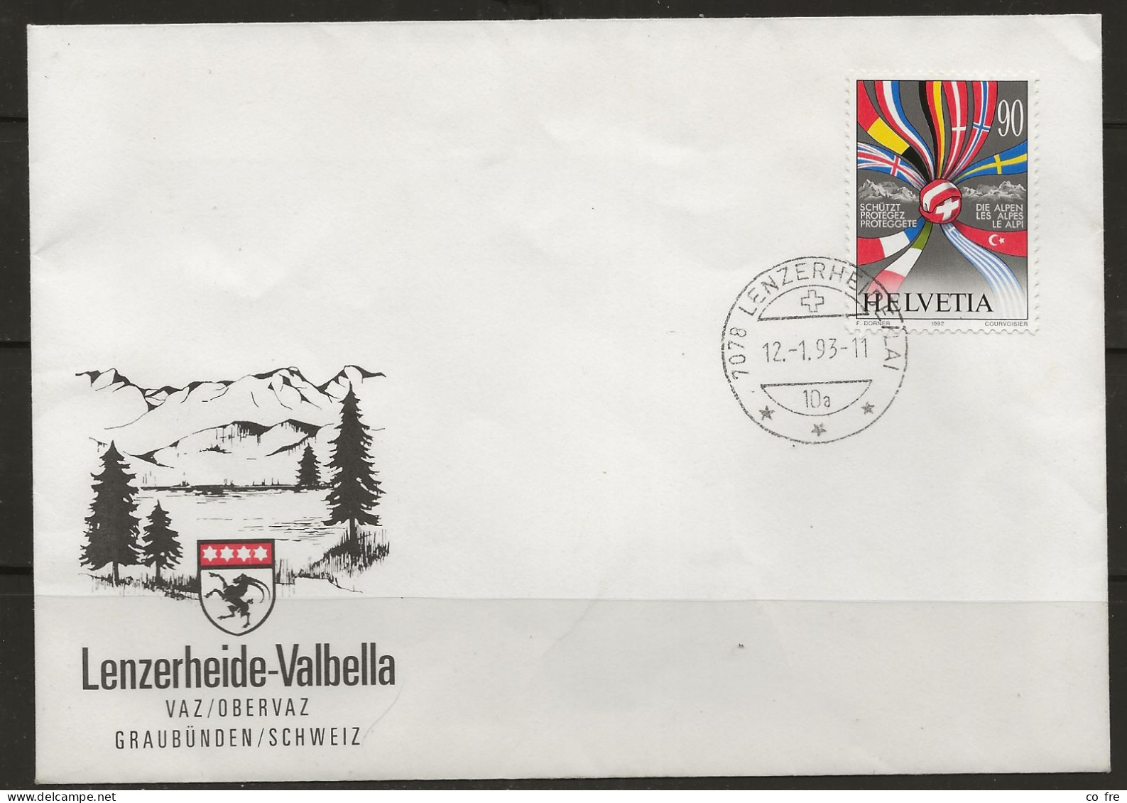 Suisse N°1398 Sur Enveloppe Illustrée (ref.2) - Maximumkarten (MC)