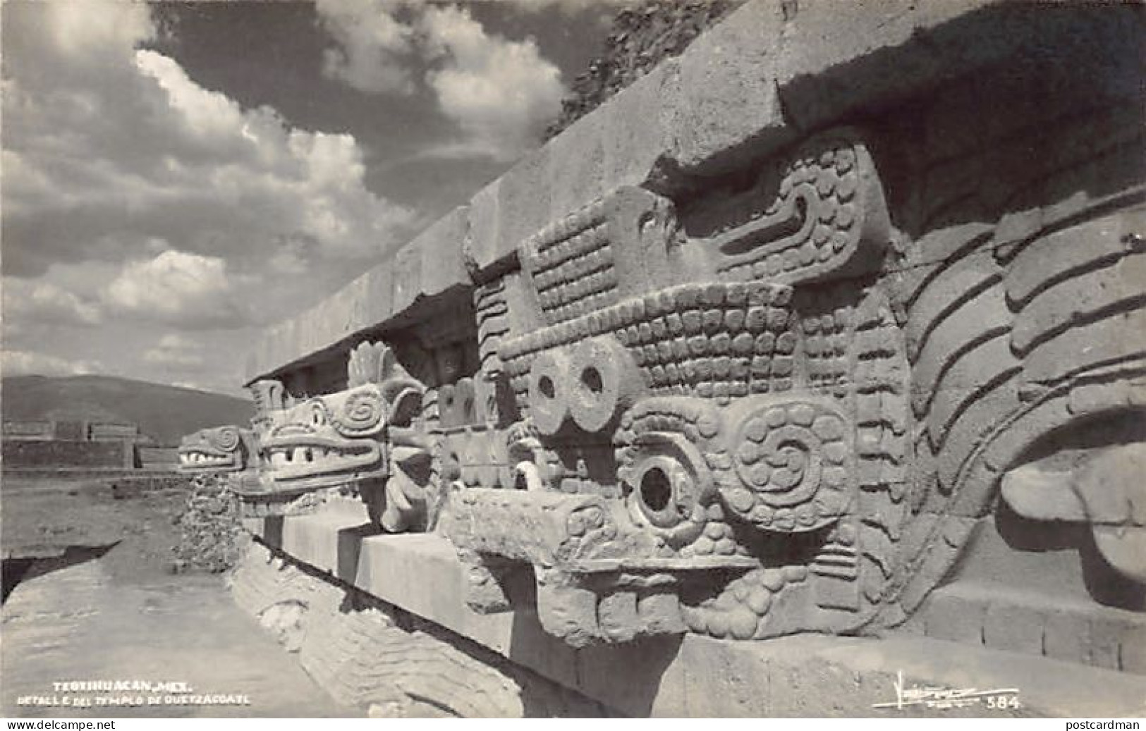 México - TEOTIHUACÁN - Detalle Del Templo De Quetzalcóatl - Ed. Yanez 584 - Mexique