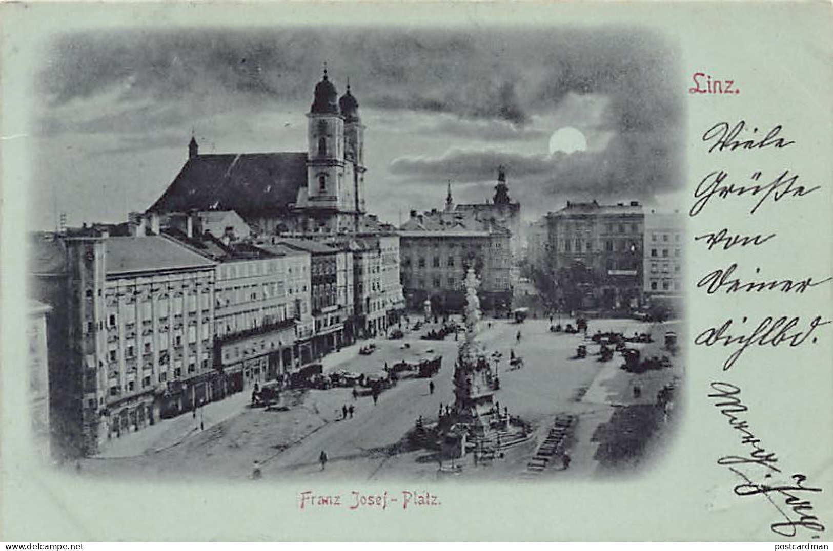 Österreich - Linz (OÖ) Franz Josef-Platz - Mondkarte - Linz