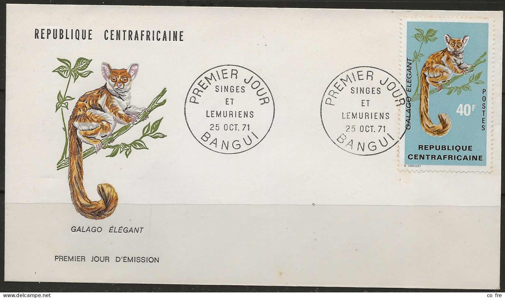 République Centrafricaine, Envelope 1er Jour (FDC) Du N°151 (ref.2) - República Centroafricana