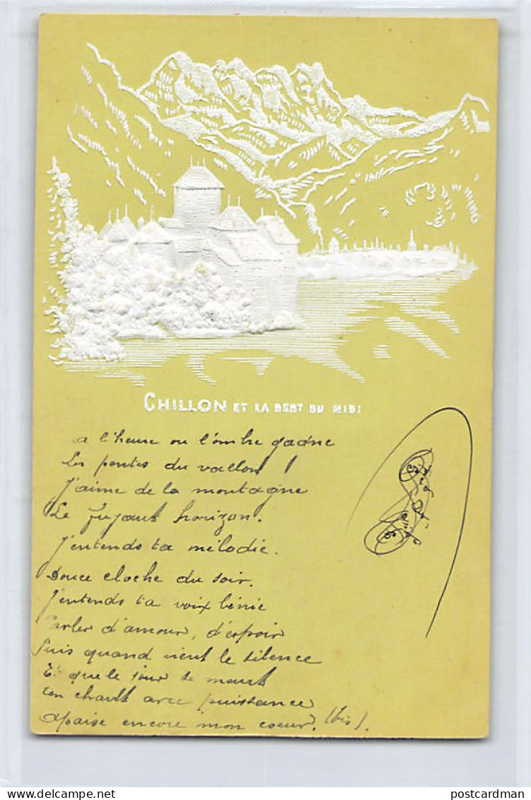 Château De Chillon (VD) Carte Gaufrée - Ed. Briquet & Fils 378 - Autres & Non Classés