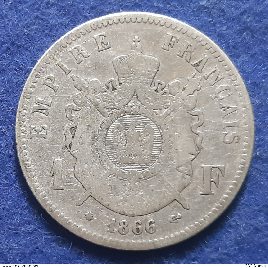 (CG#037) - Napoléon III - 1 Franc 1866 A, Paris - 1 Franc